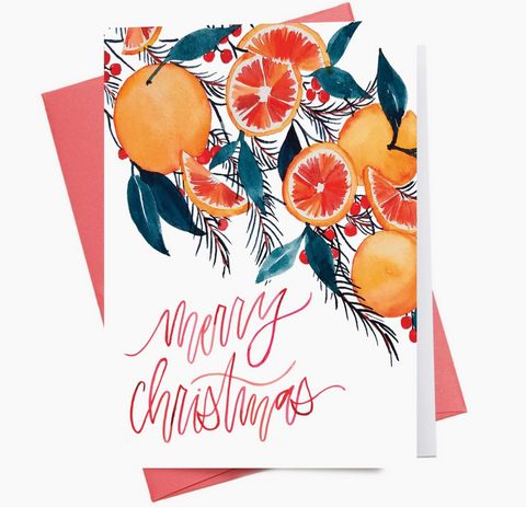 Citrus Merry Christmas, Holiday Greeting Card